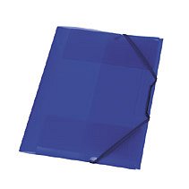 Mapa din plastic, A4, cu elastic, 15 mm, albastru transparent, Herlitz