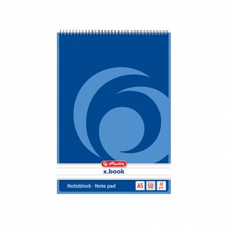 Bloc notes cu spira A5, 50 file, 60 g-mp, dictando, X.Book