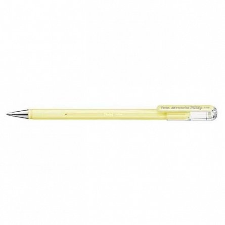 Pix cu gel Pentel Hybrid Milky, 0.8 mm, galben