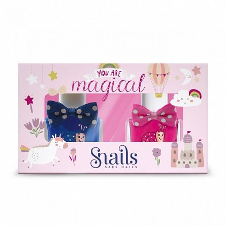 Snails,Oja lavabila,2buc/set,roz & albastru,Magical