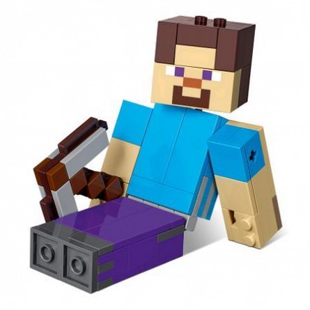 LEGO Minecraft Steve Minecraft BigFig cu papagal