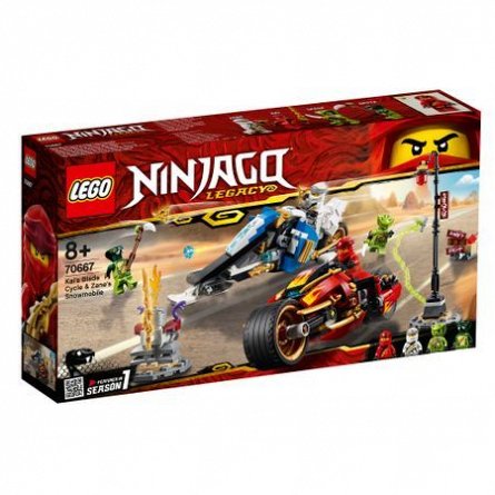 LEGO Ninjago Vehiculele lui Kai si Zane-Motociclete Blade si snowmobilul
