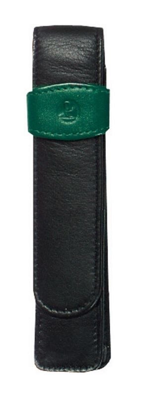 Etui piele, 1 instrument, TG12, negru-verde