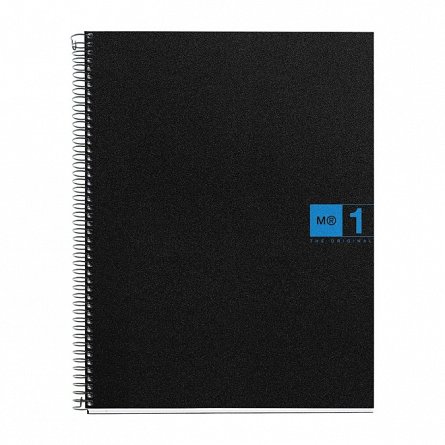 Caiet cu spira A5, 80 file, matematica, 2 perforatii, PP, MiquelRius The Originals, albastru