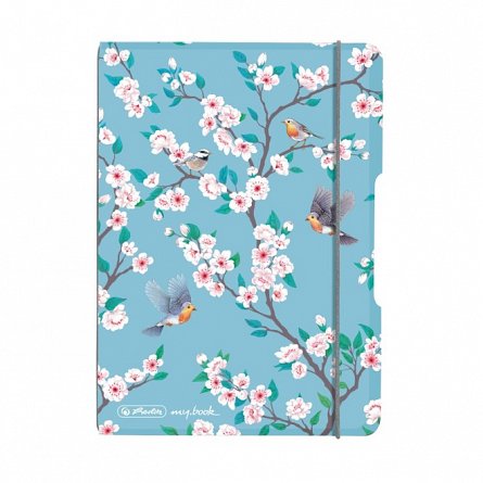 Caiet A6, 40 file, 80 g-mp, matematica, My.Book Flex, Ladylike Birds