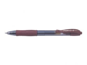 Roller cu gel Pilot G2, cu mecanism, 0.7 mm, maro