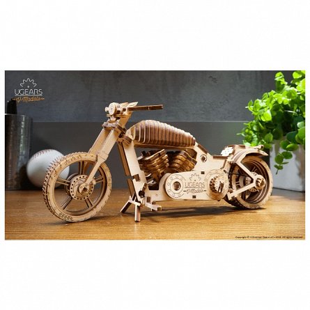 Puzzle mecani,Motocicleta VM-02,lemn