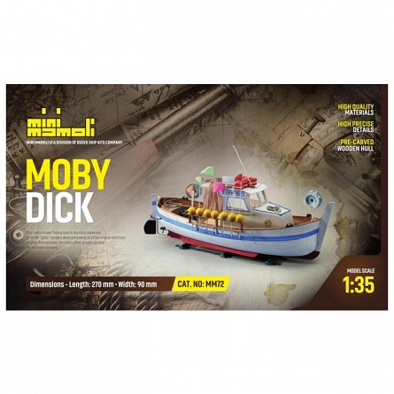 Kit macheta corabie din lemn, Moby Dick 1:35, Mamoli