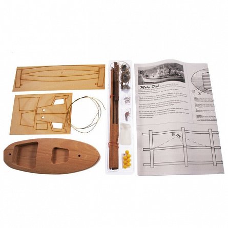 Kit macheta corabie din lemn, Moby Dick 1:35, Mamoli