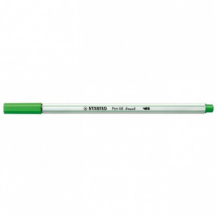 Marker varf pensula Stabilo Pen 68 Brush, verde crud