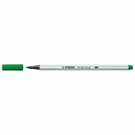 Marker varf pensula Stabilo Pen 68 Brush, verde