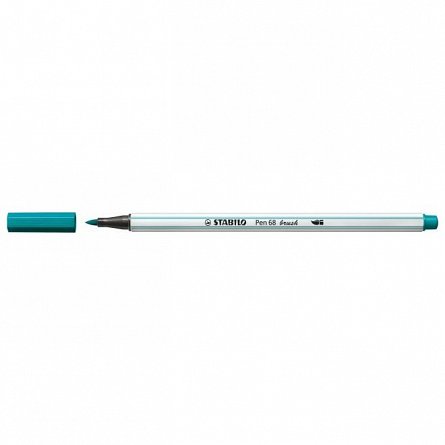 Marker Stabilo Pen 68,tip pensula,turcoaz