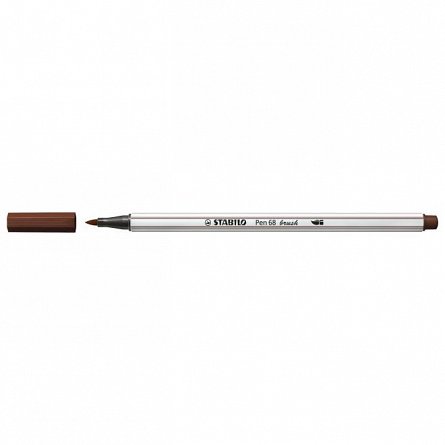Marker varf pensula Stabilo Pen 68 Brush, maro