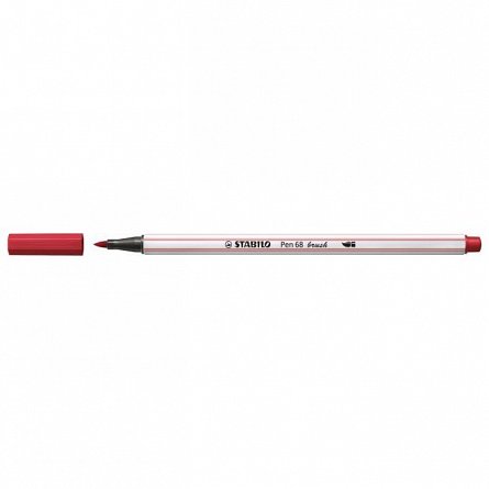Marker Stabilo Pen 68,tip pensula,rosu inchis