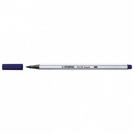 Marker Stabilo Pen 68,tip pensula,albastru de Prusia