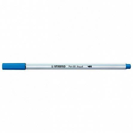 Marker Stabilo Pen 68,tip pensula,albastru inchis