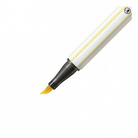 Markere varf pensula Stabilo Pen 68 Brush Standard, set 15 culori, cutie metalica