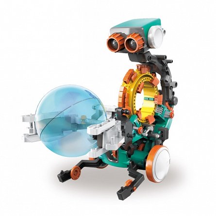 Kit educational STEM - Robot 5in1 cu programare mecanica