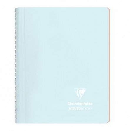 Caiet cu spira A5, 80 file, 90 g-mp, dictando, coperta PP, Koverbook, Blush Ice Blue