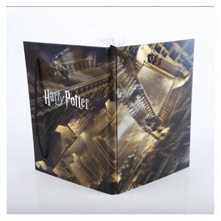 Caiet lenticular A5, 100 file, dictando, elastic, Harry Potter: Hogwarts Castle