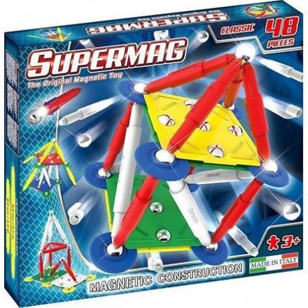 Supermag,Classic,Primay-Set constructie,magnetic,48pcs,+3Y