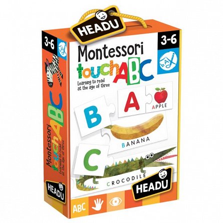 Joc tactil Montessori,ABC,3-6ani