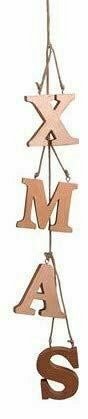 Wooden Letters Hanging Decoration - X M A S
