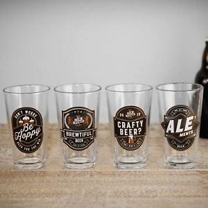 Brewmaster 4pk Beer Glasses Set