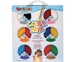Acuarele color mix,57mm,Toy Color,12 culori