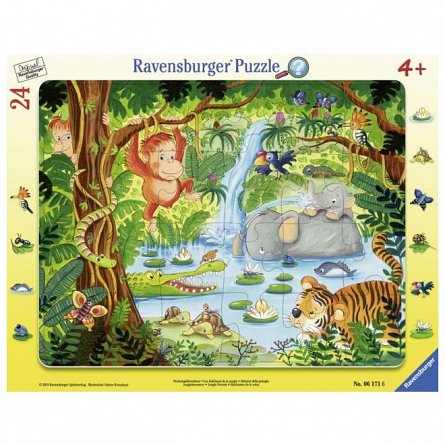 Puzzle Ravensburger - Tip rama, jungla, 24 piese