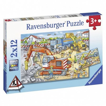 Puzzle Ravensburger - Santier in lucru, 2x12  piese