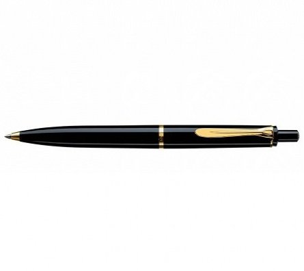 Pix Pelikan Classic K200, acc.placate aur, negru, cutie fold