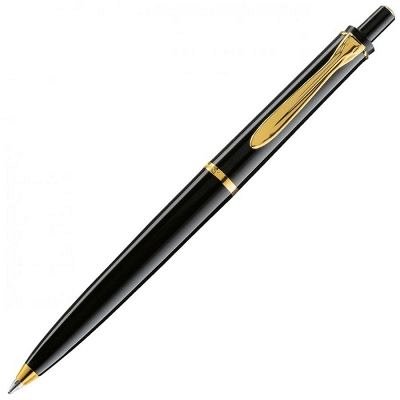 Pix Pelikan Classic K200, acc.placate aur, negru, cutie fold