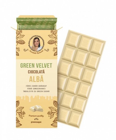 Green Velvet Ciocolata Alba,110g