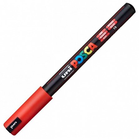 Marker cu vopsea Posca UNI PC-1MR, 0.7 mm, rosu