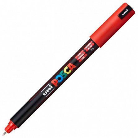 Marker cu vopsea Posca UNI PC-1MR, 0.7 mm, rosu