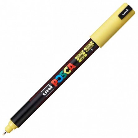Marker cu vopsea Posca UNI PC-1MR, 0.7 mm, galben