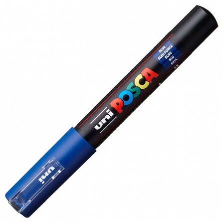 Marker cu vopsea Posca UNI PC-1M, 0.7 mm, albastru