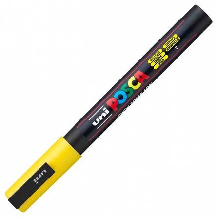 Marker cu vopsea Posca UNI PC-3M, 9 - 13 mm, galben