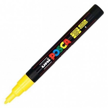 Marker cu vopsea Posca UNI PC-3M, 9 - 13 mm, galben
