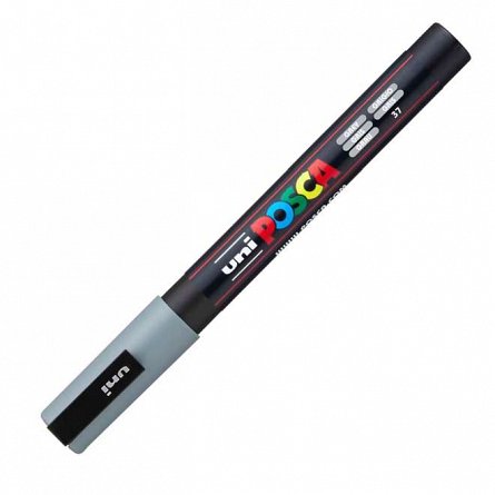 Marker cu vopsea Posca UNI PC-3M, 9 - 13 mm, gri