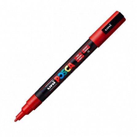 Marker cu vopsea Posca UNI PC-3M, 9 - 13 mm, rosu