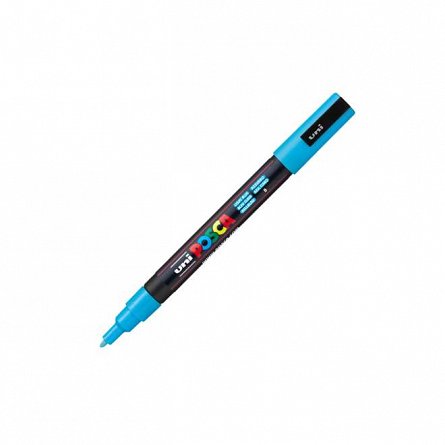 Marker cu vopsea Posca UNI PC-3M, 9 - 13 mm, blue