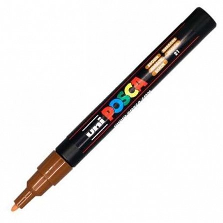 Marker cu vopsea Posca UNI PC-3M, 9 - 13 mm, maro