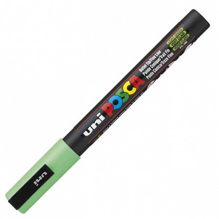 Marker cu vopsea Posca UNI PC-3M, 9 - 13 mm, verde deschis