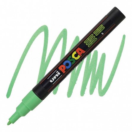 Marker cu vopsea Posca UNI PC-3M, 9 - 13 mm, verde deschis