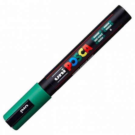 Marker cu vopsea Posca UNI PC-5M, 1.8 - 2.5 mm, verde