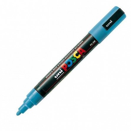 Marker cu vopsea Posca UNI PC-5M, 1.8 - 2.5 mm, blue