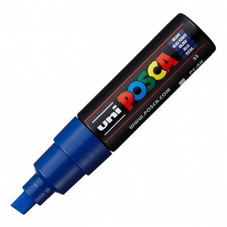 Marker cu vopsea Posca UNI PC-8K, 8 mm, albastru