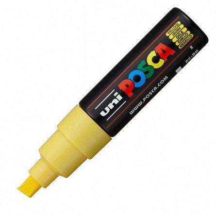 Marker cu vopsea Posca UNI PC-8K, 8 mm, galben